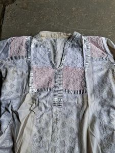 White Embroidered Kurta