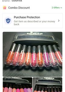 Combo Offer 🌟🌟🌟🌟🌟Colorflx Glam Mini Lip Kit