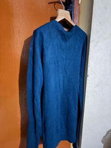 Teal V-Neck Knit Sweater