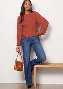 Chic Smocked Long Sleeve Top