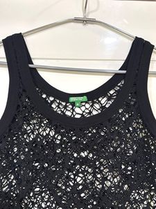 Black Crochet Mini Dress