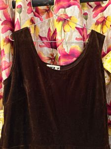 Brown Velvet Dress