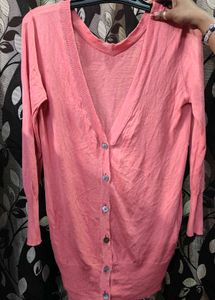 Coral Knit Cardigan