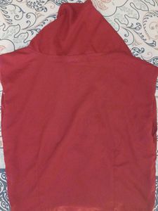 Burgundy Cowl Neck Top