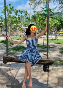 Striped blue co ord set