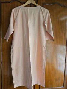 Peach Floral cotton Kurta