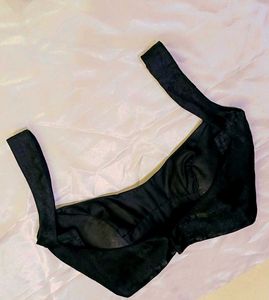 Padded Raw Silk Strappy Blouse