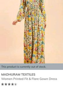 Women's Floral Print Gown Dress