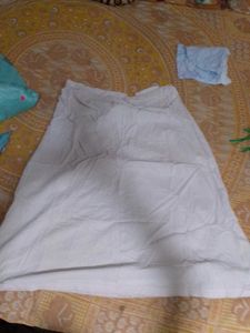 Comfortable White Cotton Petticoat Skirt