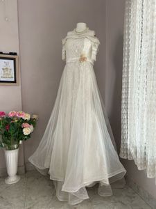 Elegant Bridal Gown with Lace