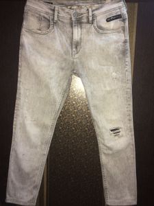 Ed Hardy Men Grey Skinny Fit Mid-Rise Jeans