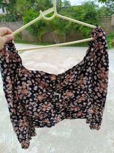 Floral Smocked Crop Top