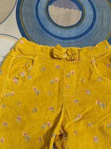 Floral Corduroy Pants - Size Kids
