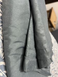 grey striped linen blend bedsheet