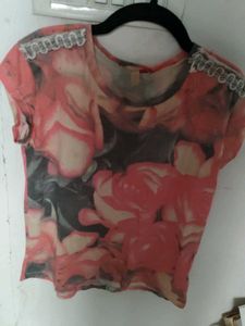 Zara Rose Print Top