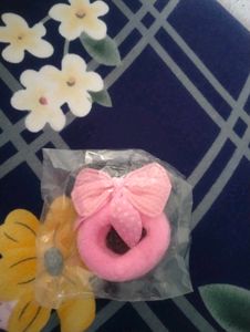 Pink Bow Hair Tie