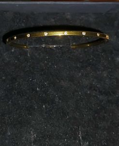 Gold Tone Bracelet with Crystals