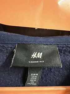 h&amp;m Navy Blue Zip-Up Hoodie