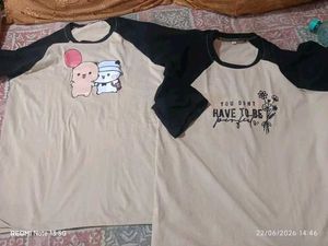 COMBO OF 2 Cute Graphic T-Shirts Set