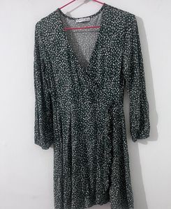 Elegant Floral Wrap Dress