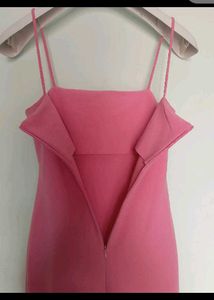 Chic Pink Bow Detail Maxi Dress