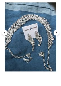 Sparkling Rhinestone Choker and Earring Set