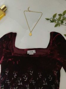 Velvet Burnout Print Top✨💋