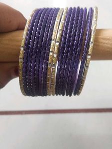 Purple & Gold Bangle Set