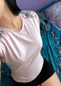 Bundle of 2 Tops: Pink (Burberry) &amp; Black