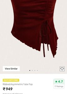 Ruched Drawstring Tube Top