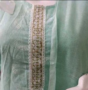 Elegant Sea Green Kurta Set with Dupatta