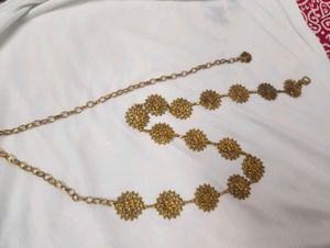 Ornate Golden Ethnic Waist Chain