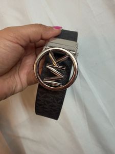 Auth Michael Kors Reversible Logo Belt