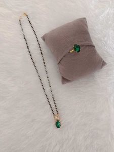 Emerald Ring &amp; Mangalsutra Set