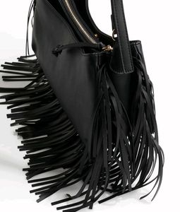 H&amp;M Fringed-Trimmed Shoulder Bag
