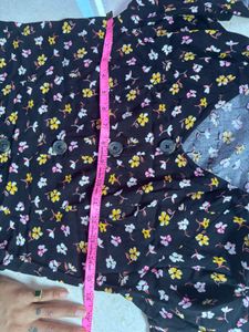 🖤Black Floral Multi Print Button-Down Dress