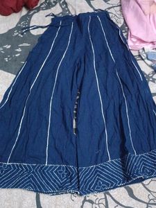 Kurta Wot Wide Plazo Wit Gota Detailing