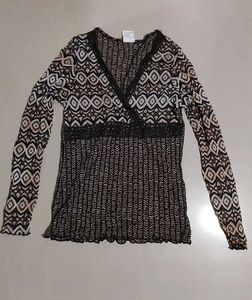 Y2K Sheer Long Sleeve Top