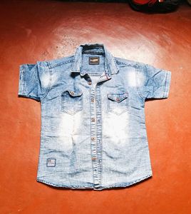 Men's Washed Denim Shirt
