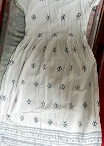White Printed Kurta