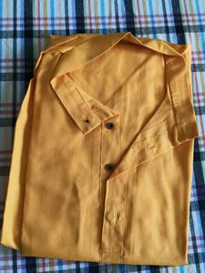 Men's Yellow Ethnic Kurta Shirt