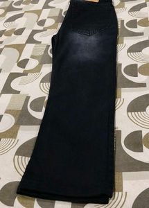 Unisex High Waisted Wide Leg Jeans