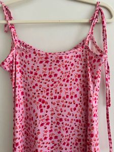 Cute Pink Floral maxi Dress