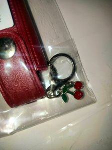 🍒 Red Lipstick Holder With Cute Charm