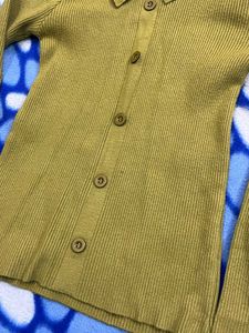 NAIN Collared Knit Top