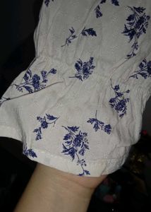 White Floral one piece dress