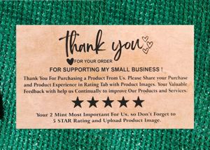 Thank You Card(50pic) Small Business