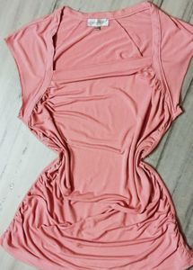 🍃🌸Y2k Chic Ruched Pink Top