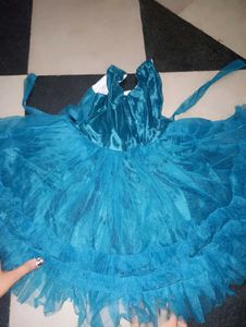 Girls Teal Tulle Party Dress