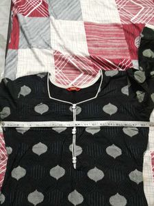 Stylish Black Printed Kurta